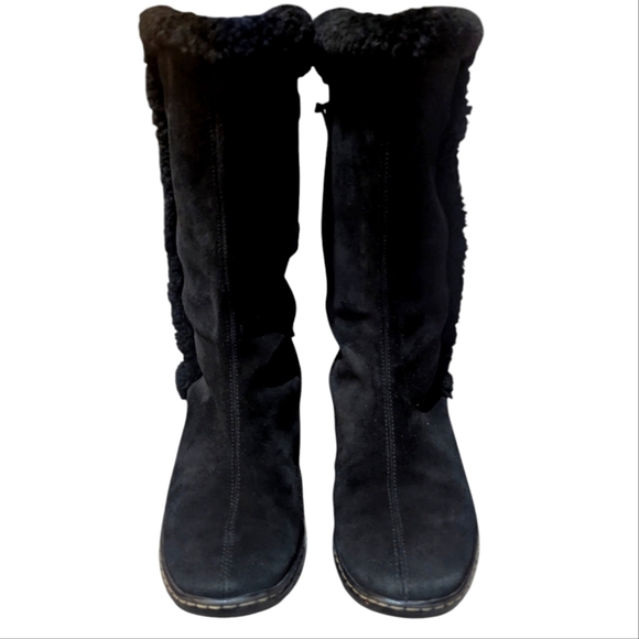 Sofft Black Suede Tall Lace Up Riding Calf Length size 9.5 - Picture 1 of 8